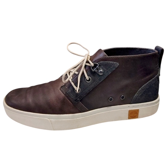 Timberland Brown Amherst Chukka Full Grain Leather Lace Up Boot Mens Size 7 - Picture 1 of 9